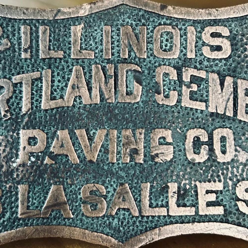 ***SOLD***
1902 Antique Bronze Cement Sidewalk Plate/Medallion - Picture 5 of 8